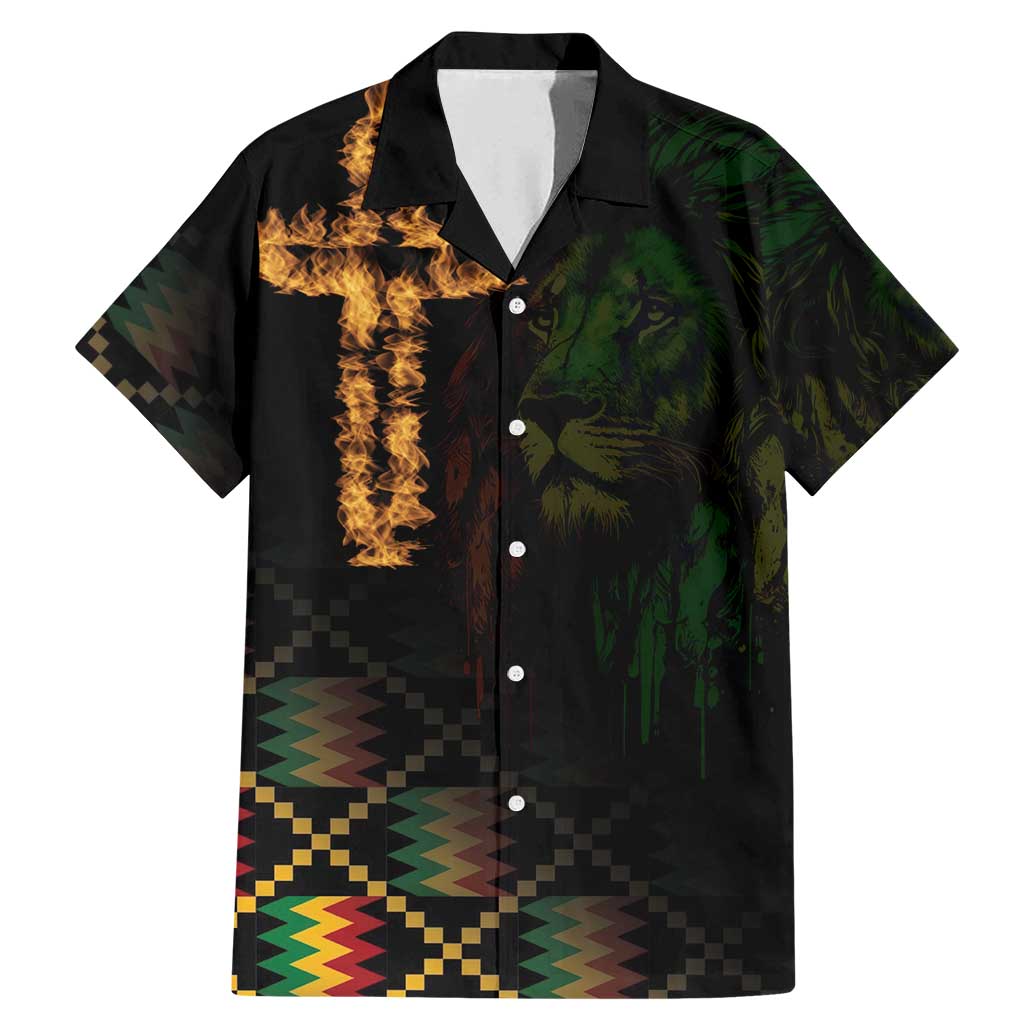 Happy Meskel Celebration Family Matching Mermaid Dress and Hawaiian Shirt Cross Fire And Lion Flag Color - Wonder Print Shop