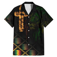 Happy Meskel Celebration Family Matching Mermaid Dress and Hawaiian Shirt Cross Fire And Lion Flag Color - Wonder Print Shop