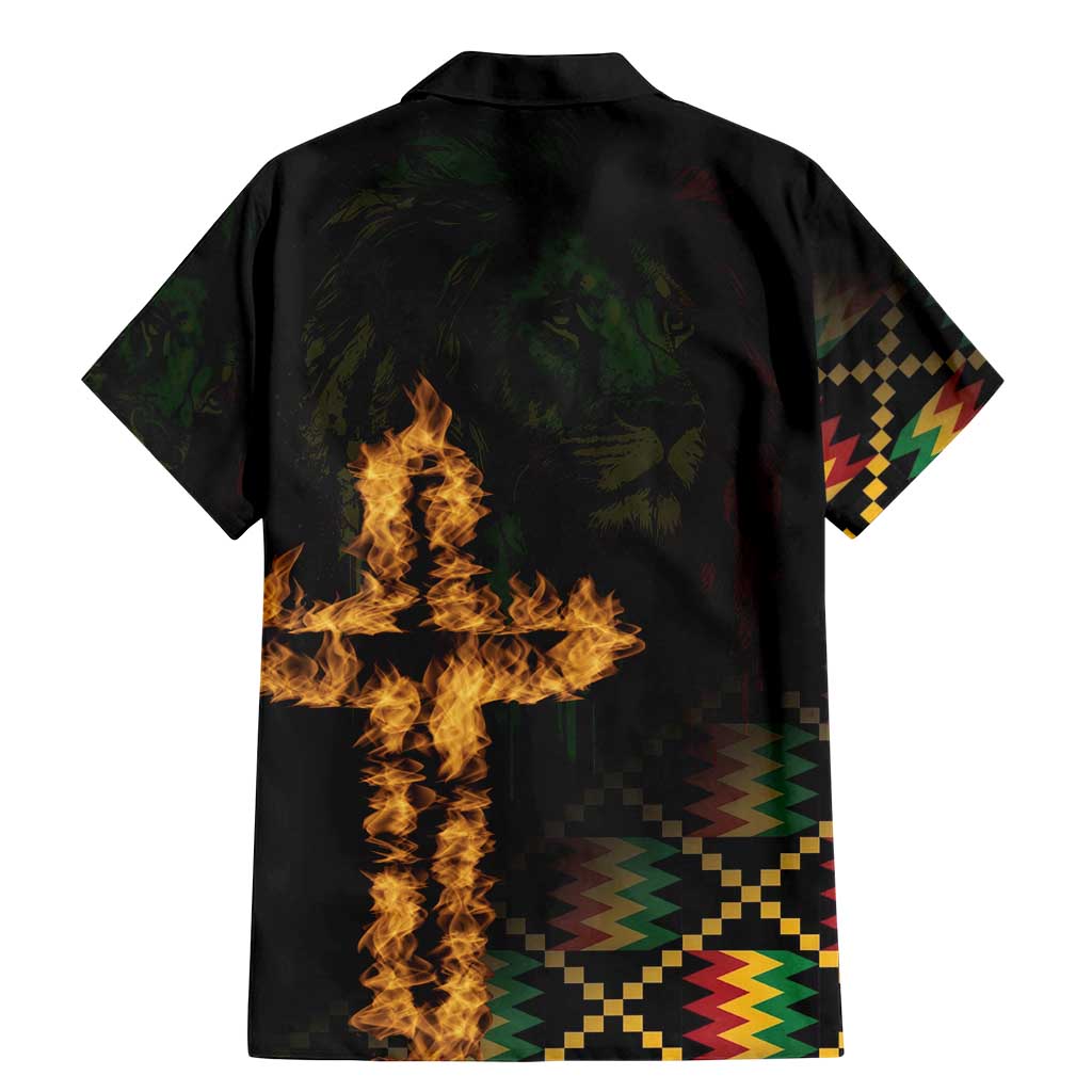 Happy Meskel Celebration Family Matching Mermaid Dress and Hawaiian Shirt Cross Fire And Lion Flag Color - Wonder Print Shop