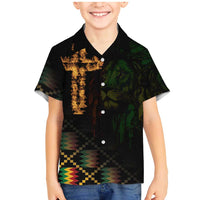 Happy Meskel Celebration Family Matching Mermaid Dress and Hawaiian Shirt Cross Fire And Lion Flag Color - Wonder Print Shop