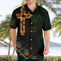 Happy Meskel Celebration Hawaiian Shirt Cross Fire And Lion Flag Color - Wonder Print Shop