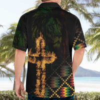 Happy Meskel Celebration Hawaiian Shirt Cross Fire And Lion Flag Color - Wonder Print Shop
