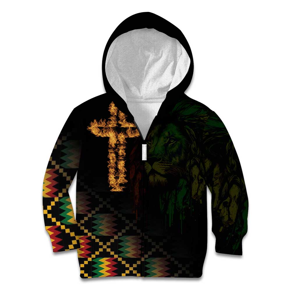 Happy Meskel Celebration Kid Hoodie Cross Fire And Lion Flag Color - Wonder Print Shop