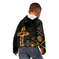 Happy Meskel Celebration Kid Hoodie Cross Fire And Lion Flag Color - Wonder Print Shop