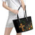 Happy Meskel Celebration Leather Tote Bag Cross Fire And Lion Flag Color - Wonder Print Shop
