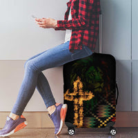 Happy Meskel Celebration Luggage Cover Cross Fire And Lion Flag Color - Wonder Print Shop