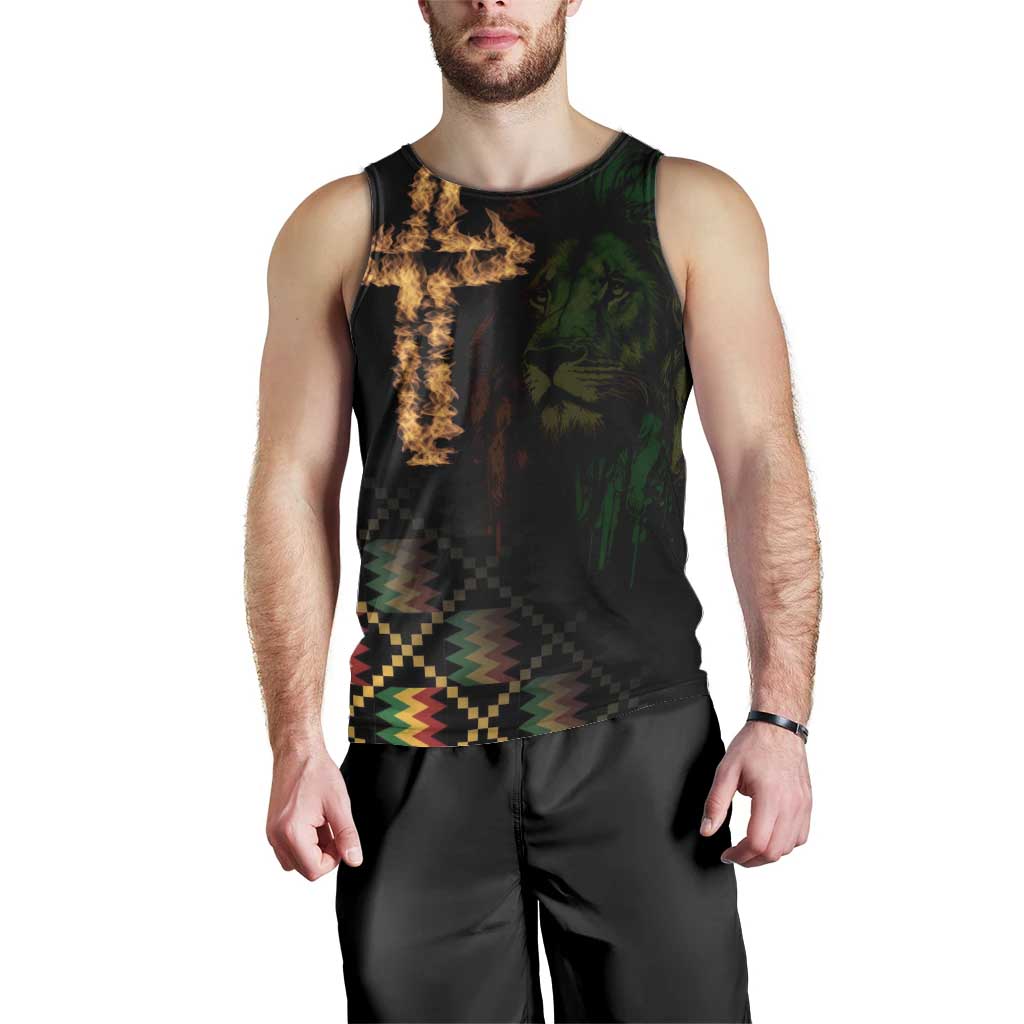Happy Meskel Celebration Men Tank Top Cross Fire And Lion Flag Color - Wonder Print Shop