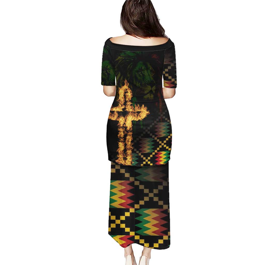 Happy Meskel Celebration Puletasi Cross Fire And Lion Flag Color - Wonder Print Shop