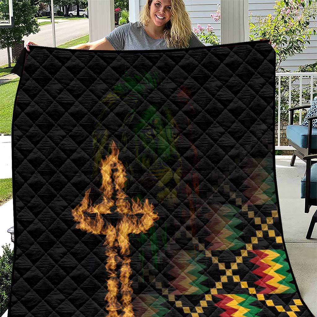 Happy Meskel Celebration Quilt Cross Fire And Lion Flag Color - Wonder Print Shop