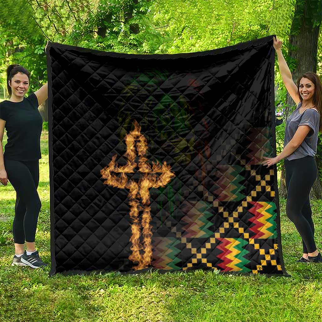 Happy Meskel Celebration Quilt Cross Fire And Lion Flag Color - Wonder Print Shop