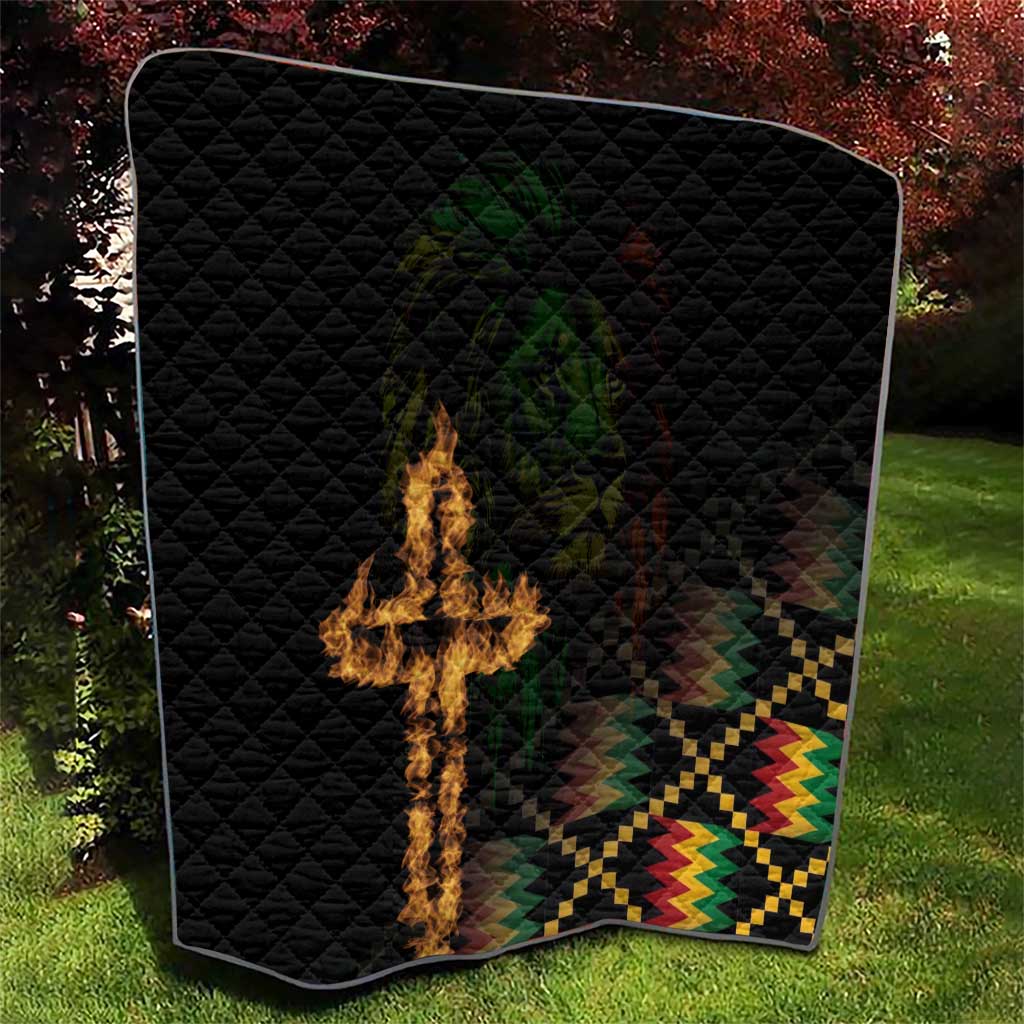 Happy Meskel Celebration Quilt Cross Fire And Lion Flag Color - Wonder Print Shop