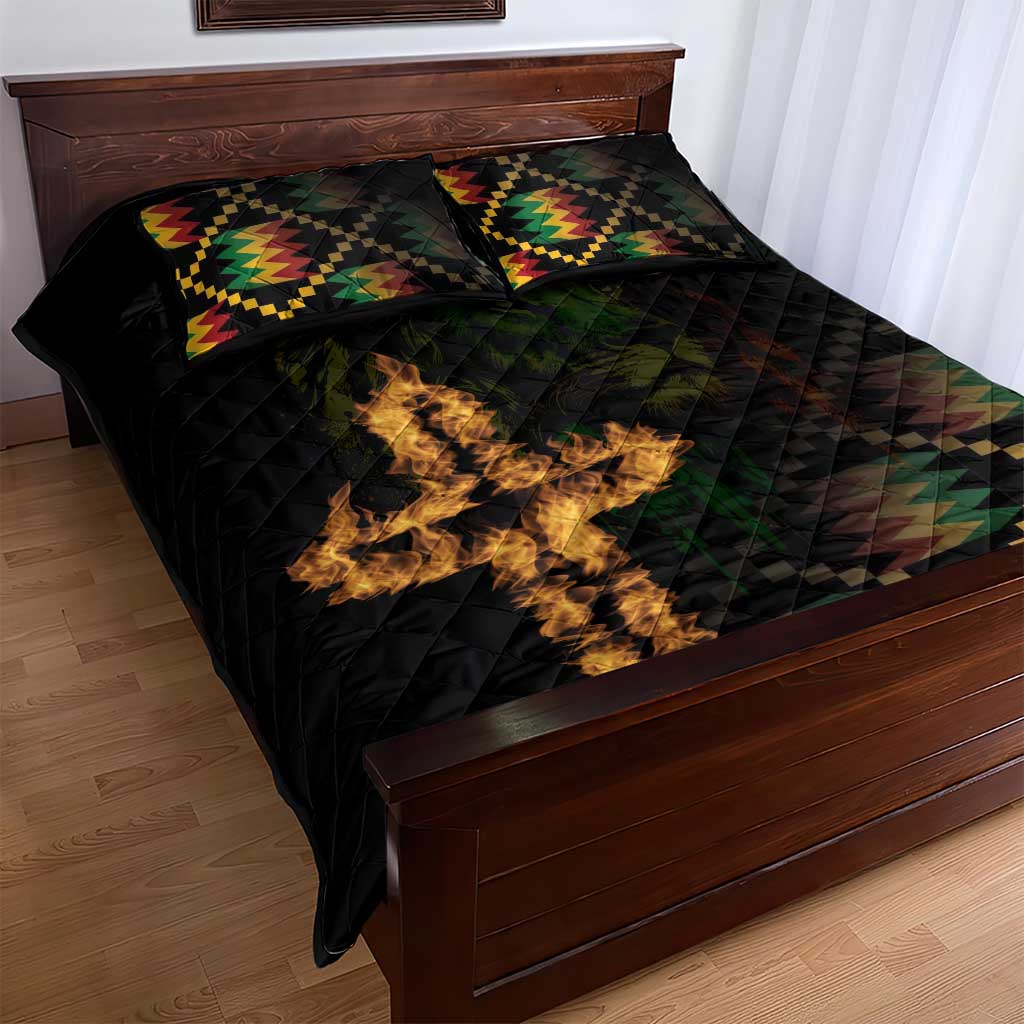 Happy Meskel Celebration Quilt Bed Set Cross Fire And Lion Flag Color - Wonder Print Shop