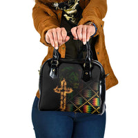 Happy Meskel Celebration Shoulder Handbag Cross Fire And Lion Flag Color
