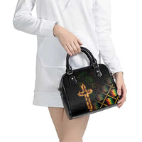 Happy Meskel Celebration Shoulder Handbag Cross Fire And Lion Flag Color