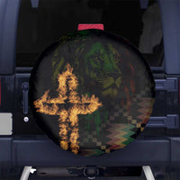 Happy Meskel Celebration Spare Tire Cover Cross Fire And Lion Flag Color - Wonder Print Shop