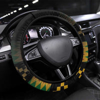 Happy Meskel Celebration Steering Wheel Cover Cross Fire And Lion Flag Color - Wonder Print Shop