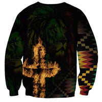 Happy Meskel Celebration Sweatshirt Cross Fire And Lion Flag Color - Wonder Print Shop