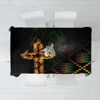 Happy Meskel Celebration Tablecloth Cross Fire And Lion Flag Color - Wonder Print Shop