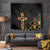 Happy Meskel Celebration Tapestry Cross Fire And Lion Flag Color - Wonder Print Shop