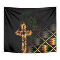 Happy Meskel Celebration Tapestry Cross Fire And Lion Flag Color - Wonder Print Shop