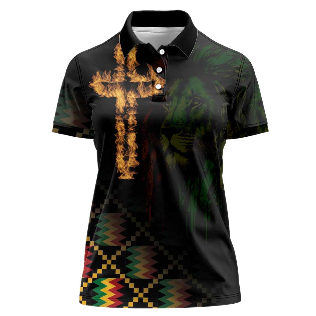 Happy Meskel Celebration Women Polo Shirt Cross Fire And Lion Flag Color - Wonder Print Shop