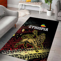 Meskel Ethiopia Area Rug Lion Of Judah With Grunge Patterns - Wonder Print Shop