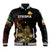 Meskel Ethiopia Baseball Jacket Lion Of Judah With Grunge Patterns - Wonder Print Shop