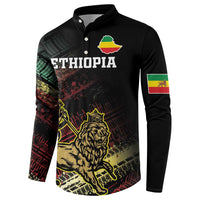 Meskel Ethiopia Button Sweatshirt Lion Of Judah With Grunge Patterns - Wonder Print Shop