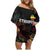 Meskel Ethiopia Family Matching Off Shoulder Short Dress and Hawaiian Shirt Lion Of Judah With Grunge Patterns - Wonder Print Shop