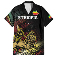 Meskel Ethiopia Family Matching Tank Maxi Dress and Hawaiian Shirt Lion Of Judah With Grunge Patterns - Wonder Print Shop