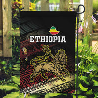 Meskel Ethiopia Garden Flag Lion Of Judah With Grunge Patterns - Wonder Print Shop