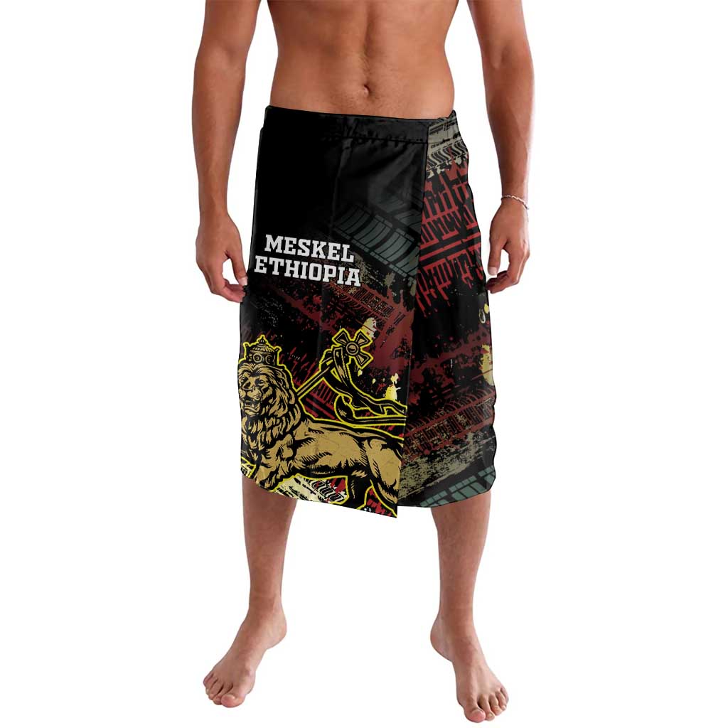 Meskel Ethiopia Lavalava Lion Of Judah With Grunge Patterns - Wonder Print Shop
