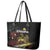 Meskel Ethiopia Leather Tote Bag Lion Of Judah With Grunge Patterns - Wonder Print Shop