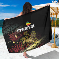 Meskel Ethiopia Sarong Lion Of Judah With Grunge Patterns - Wonder Print Shop