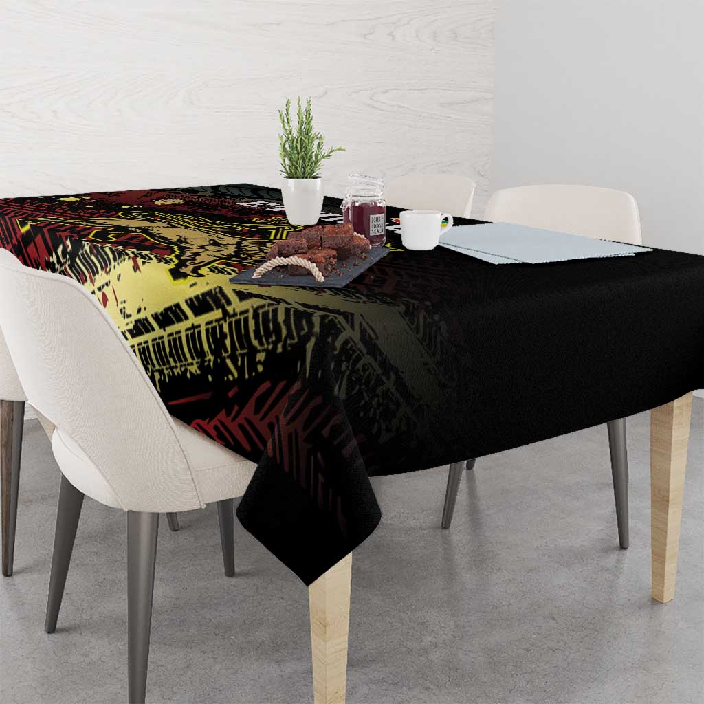 Meskel Ethiopia Tablecloth Lion Of Judah With Grunge Patterns - Wonder Print Shop
