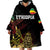 Meskel Ethiopia Wearable Blanket Hoodie Lion Of Judah With Grunge Patterns - Wonder Print Shop