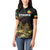 Meskel Ethiopia Women Polo Shirt Lion Of Judah With Grunge Patterns - Wonder Print Shop