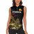Meskel Ethiopia Women Sleeveless Polo Shirt Lion Of Judah With Grunge Patterns - Wonder Print Shop