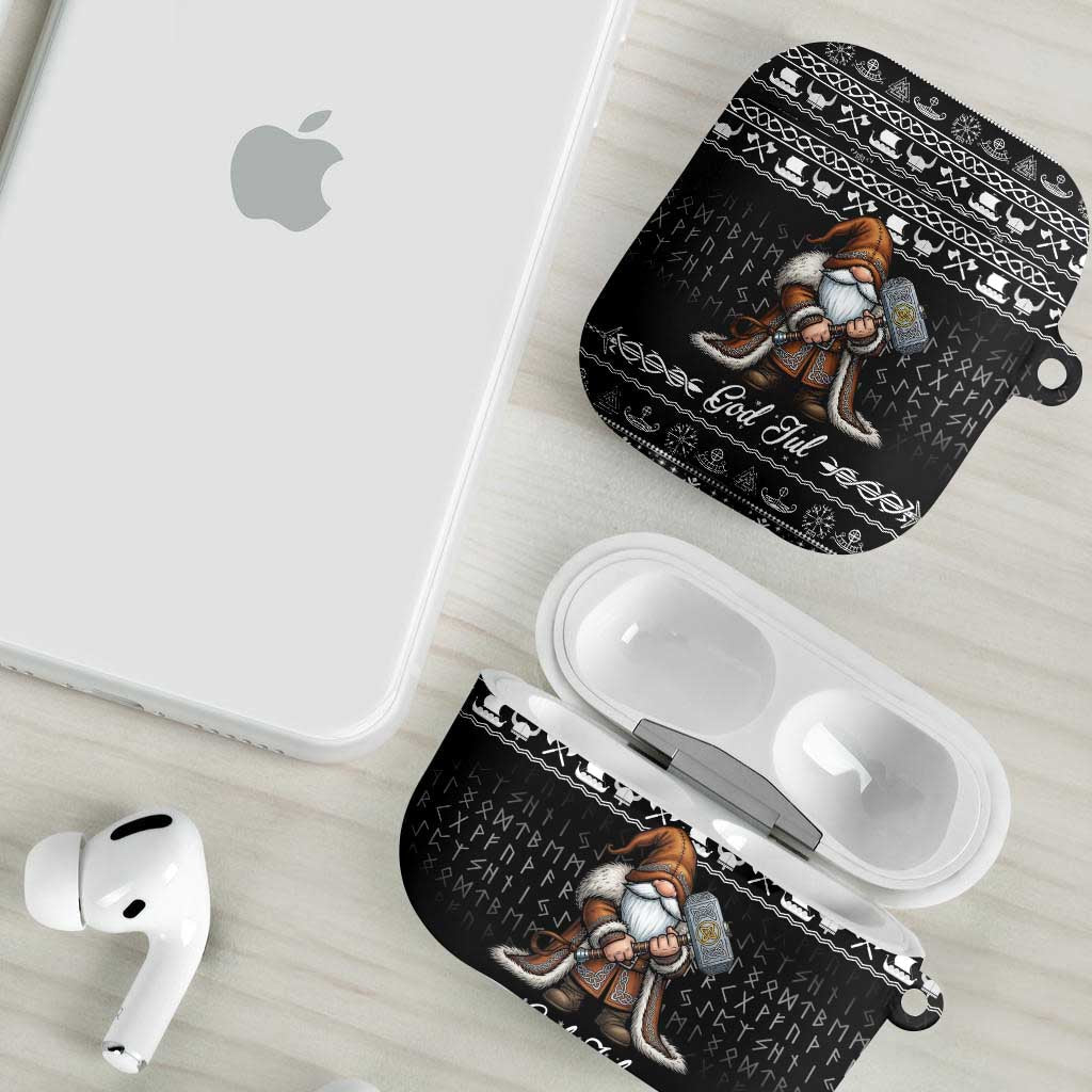 Viking Gnome Christmas AirPods Case Nordic Xmas Spirit Pattern - Wonder Print Shop
