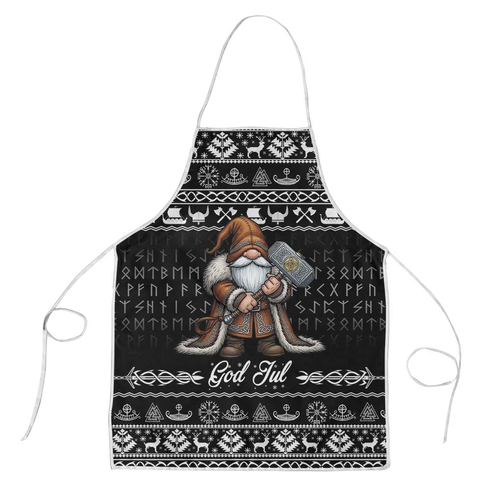 Viking Gnome Christmas Apron Nordic Xmas Spirit Pattern - Wonder Print Shop