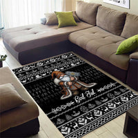Viking Gnome Christmas Area Rug Nordic Xmas Spirit Pattern - Wonder Print Shop