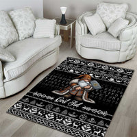 Viking Gnome Christmas Area Rug Nordic Xmas Spirit Pattern - Wonder Print Shop