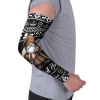 Viking Gnome Christmas Arm Sleeves Nordic Xmas Spirit Pattern - Wonder Print Shop
