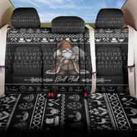 Viking Gnome Christmas Back Car Seat Cover Nordic Xmas Spirit Pattern - Wonder Print Shop