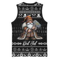 Viking Gnome Christmas Basketball Jersey Nordic Xmas Spirit Pattern - Wonder Print Shop