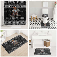 Viking Gnome Christmas Bathroom Set Nordic Xmas Spirit Pattern - Wonder Print Shop
