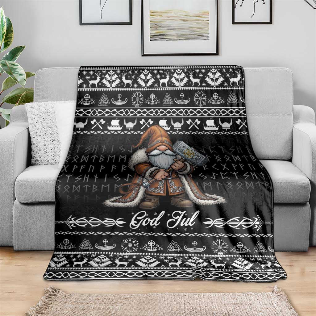 Viking Gnome Christmas Blanket Nordic Xmas Spirit Pattern - Wonder Print Shop