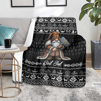 Viking Gnome Christmas Blanket Nordic Xmas Spirit Pattern - Wonder Print Shop
