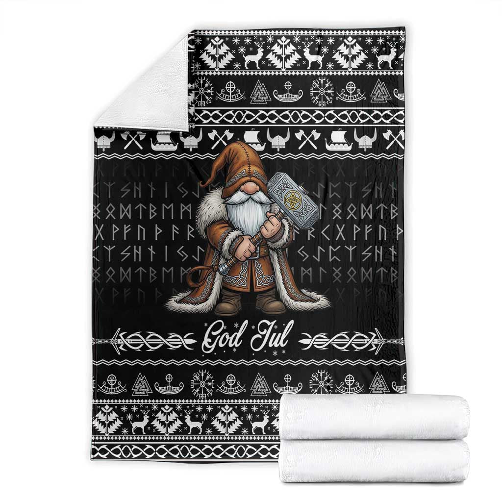 Viking Gnome Christmas Blanket Nordic Xmas Spirit Pattern - Wonder Print Shop