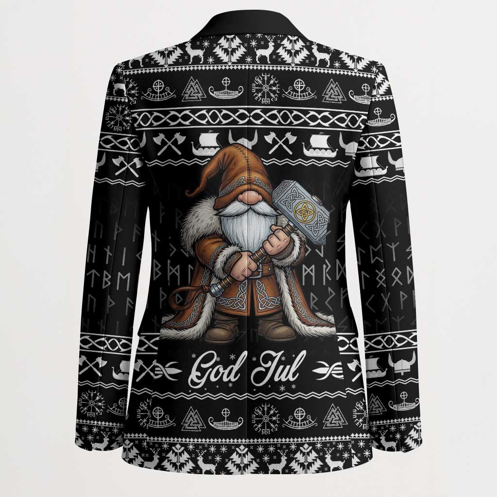 Viking Gnome Christmas Blazer Nordic Xmas Spirit Pattern - Wonder Print Shop